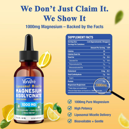 Magnesium Bisglycinate – High-Absorption Liposomal Liquid Magnesium (60ml)