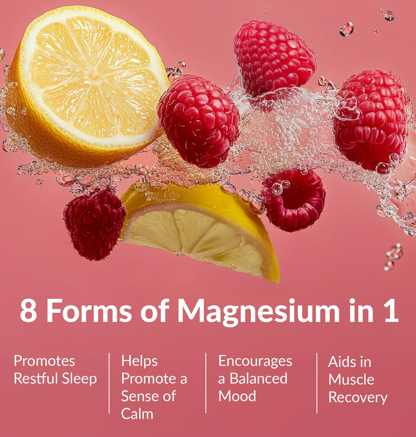 BIOptimizers Magnesium Breakthrough Drink – 8 Magnesium Forms, Electrolytes & Sleep | Raspberry Lemon
