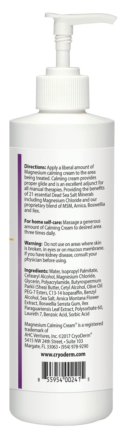 Magnesium Calming Cream 16 oz | Soothing Mineral Moisturizer