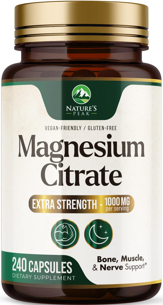 Magnesium Citrate 1000mg – 240 Capsules