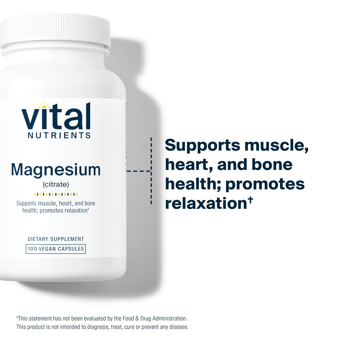 Vital Nutrients Magnesium Citrate 150mg | Sleep, Relaxation & Muscle Support | Vegan, Gluten-Free | 200 Capsules (Pack of 2)