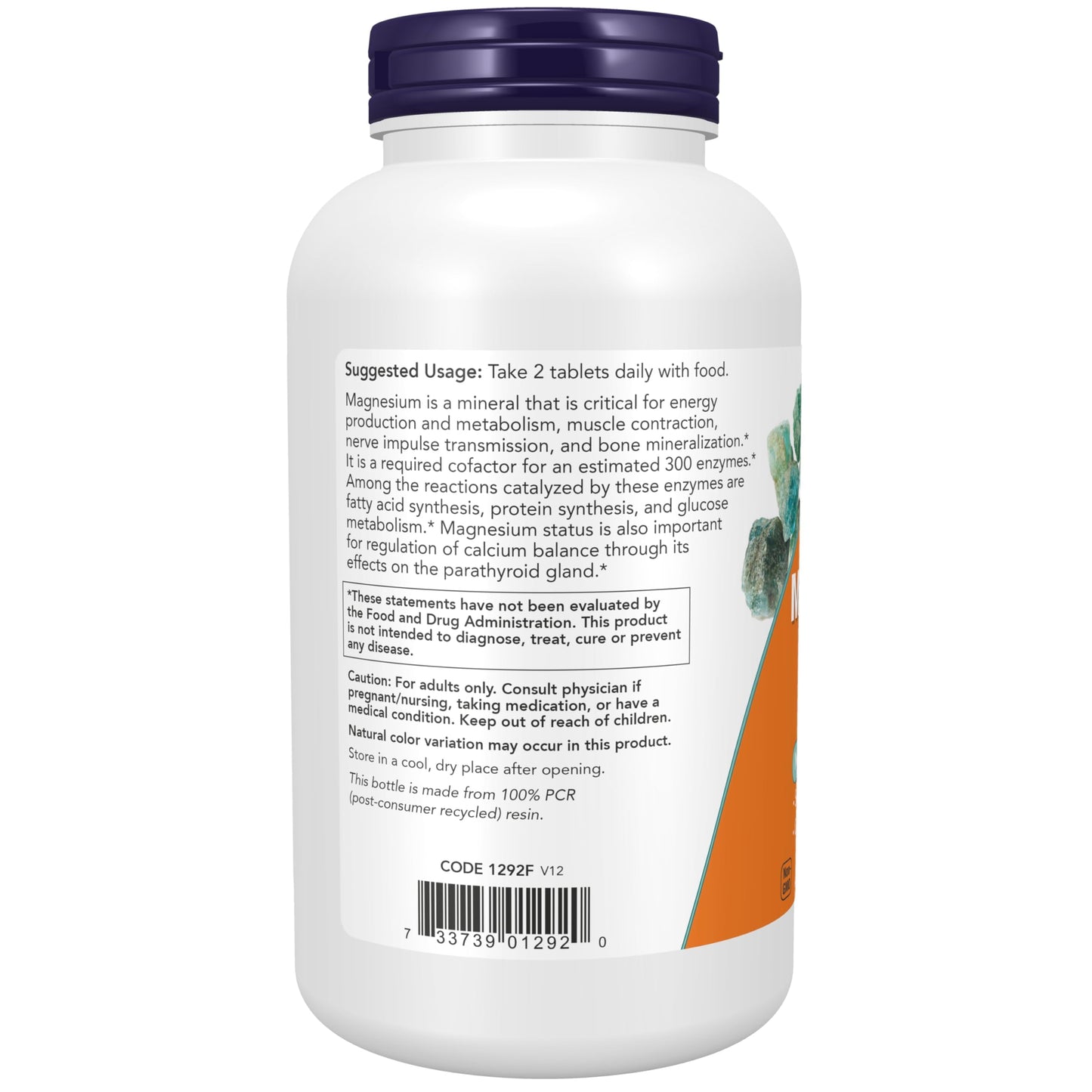 NOW Magnesium Citrate 200 mg – Nervous System & Enzyme Support (250 Count)