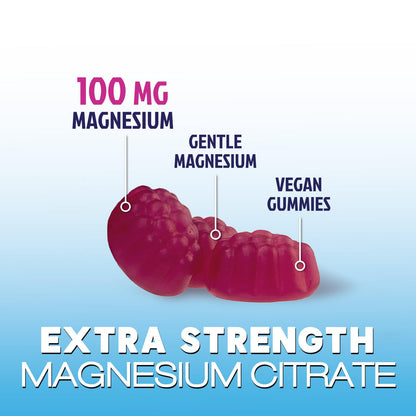 Magnesium Citrate Gummies – High-Absorption for Adults & Kids (60 Gummies)