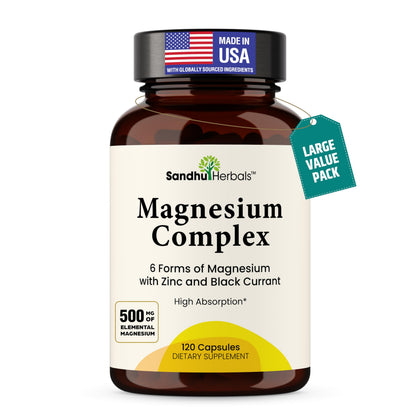Magnesium Complex 6 in 1 with Zinc | Deep Calm Sleep & Muscle Health | 120 Count