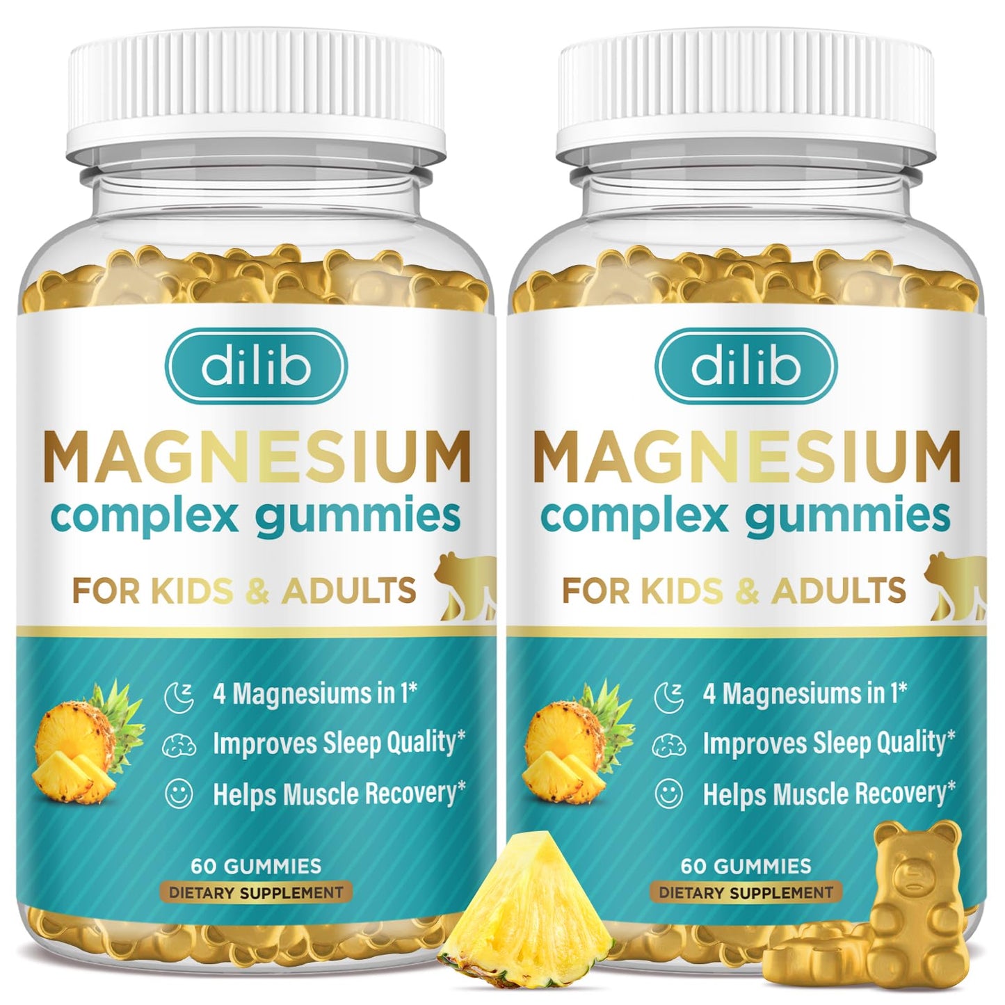 Magnesium Complex Gummies – Calm Chewables for Kids & Adults | Glycinate, Taurate, Citrate, Malate | 120ct