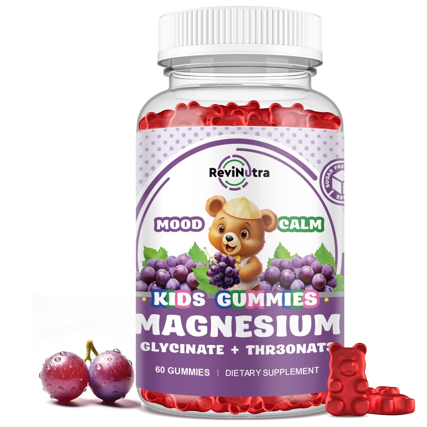 Magnesium Complex Gummies for Kids & Adults | Calm, Sleep & Mood Support | 60 Gummies