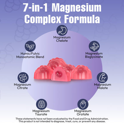 Magnesium Complex Gummies – Vegan, Individually Wrapped 90-Count for Sleep, Muscle & Nerve Support