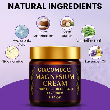 Magnesium Cream for Nighttime Relief - Magnesium Chloride Body Balm - Sleep Support