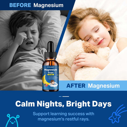 Magnesium Drops - Magnesium Glycinate Liquid for Kids | Calm, Sleep & Focus
