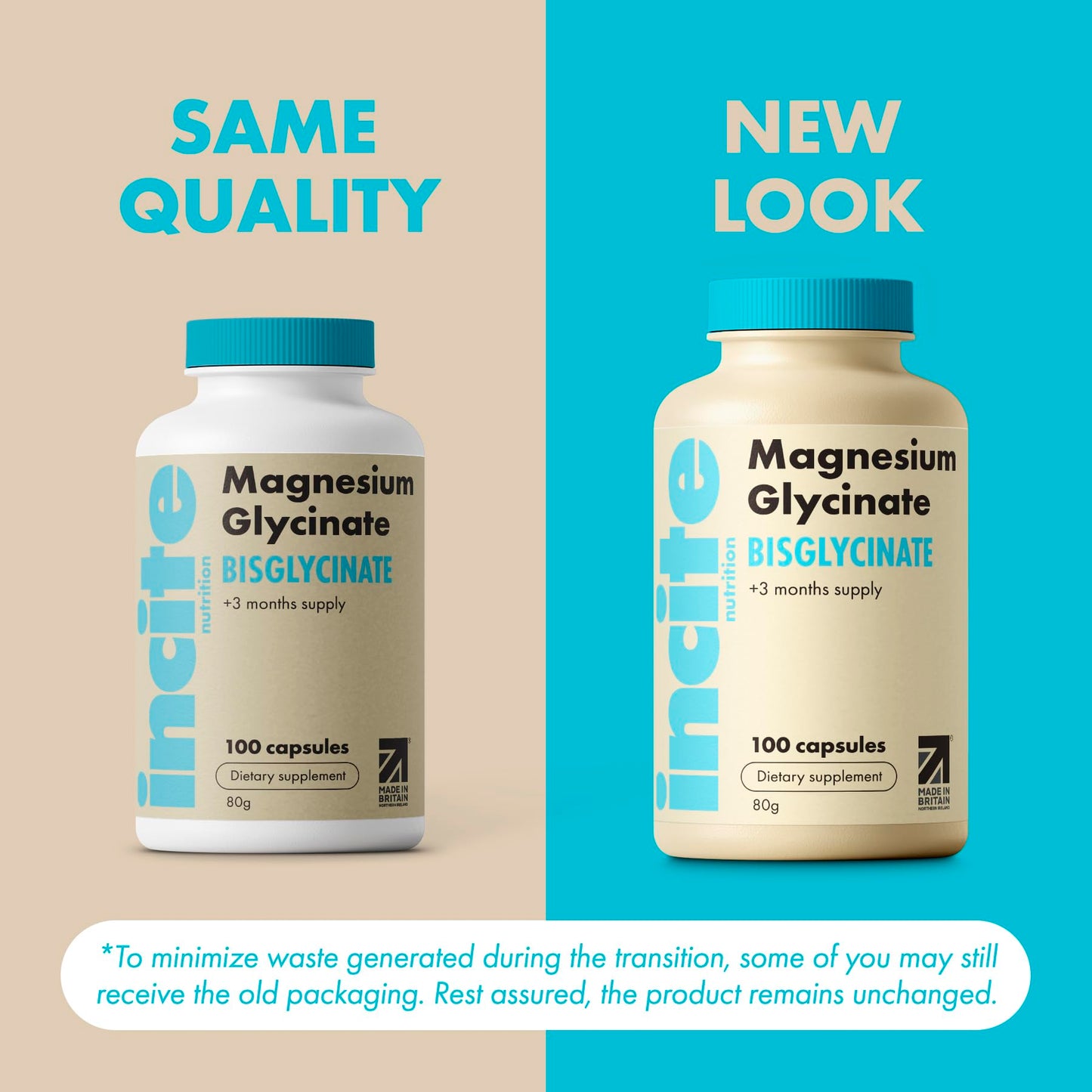 Magnesium Glycinate 500mg – 3 Month Supply | High Strength, Vegan & Gluten Free | Made in UK