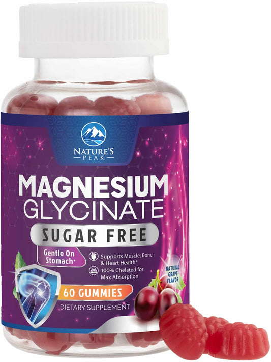 Magnesium Glycinate Gummies - Sugar Free | Sleep & Heart Health