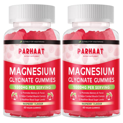 Magnesium Glycinate Gummies - Sugar Free Raspberry with Vitamin D, B6, CoQ10 - 120 Chews