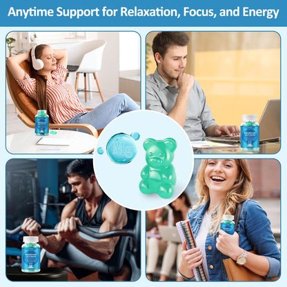 Magnesium Glycinate Gummies – Sugar-Free, Vegan Blueberry (2 Bottles) for Sleep, Stress & Muscle Support