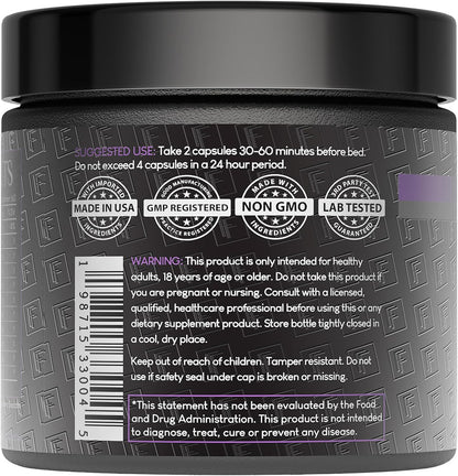 Formulation Factory The Night Before 10-in-1 Midnight Maximizer Sleep Supplement — Magnesium Glycinate, L-Theanine & More (360 Capsules, 6 Months)