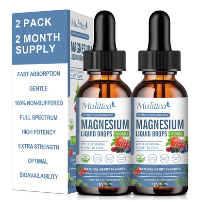 Magnesium Glycinate Liquid Drop – Triple Absorption for Nerves, Sleep & Muscles (Sugar-Free)