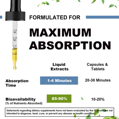 Magnesium Glycinate Liquid Drop – Triple Absorption for Nerves, Sleep & Muscles (Sugar-Free)