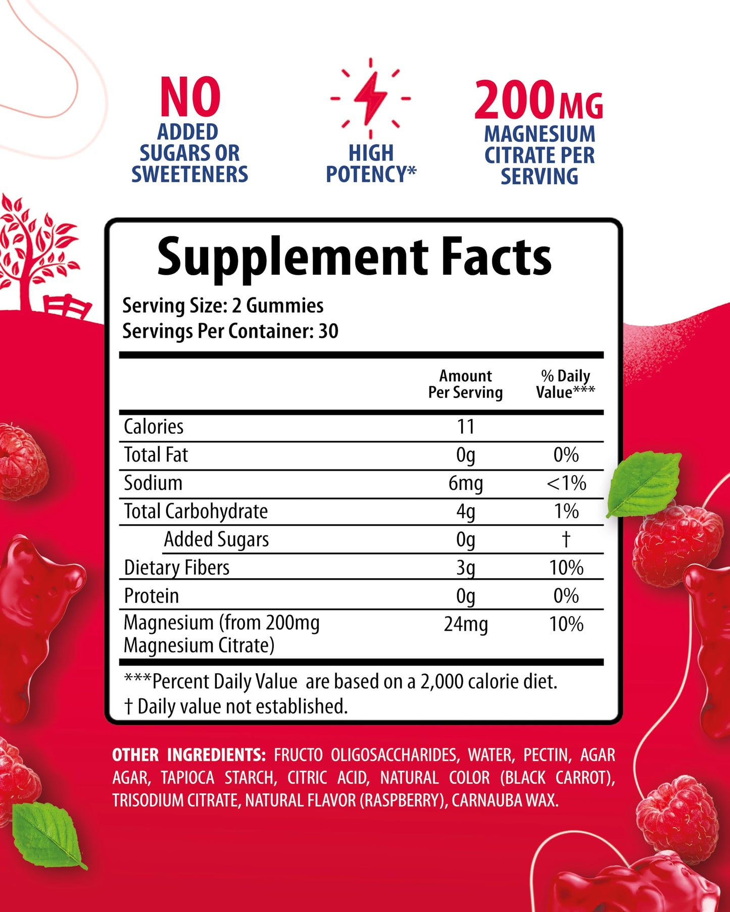 Magnesium Gummies 200mg – Calm Chews for Kids & Adults | Mood & Muscle Support