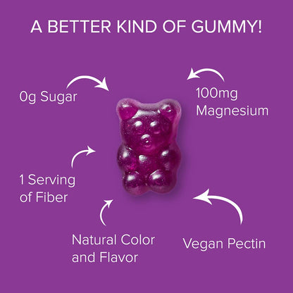 Natural BioScience Sugar Free Magnesium Gummies – Calming Anti-Stress & Sleep Support
