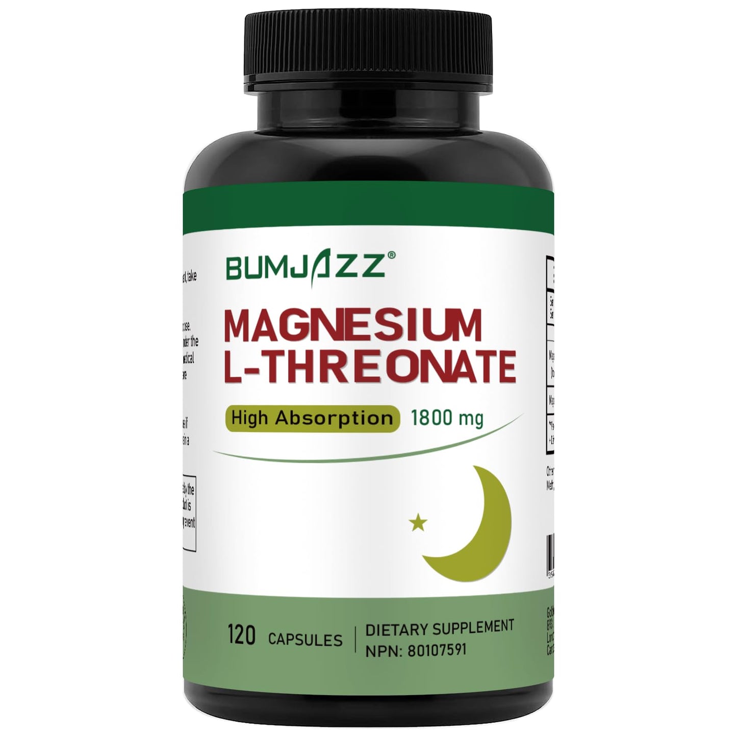 Magnesium L-Threonate Capsules 1800mg - 120 Count | Brain Health