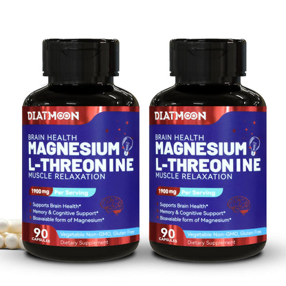 Magnesium L-Threonine, High Absorption Magnesium Supplement,1900mg Magnesium Threonine, Gluten Free, Non-GMO,180 Vegan Capsules