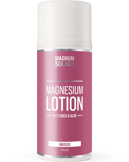 Magnesium Lotion – Super Concentrated with Aloe & Shea (Made in USA, Hibiscus)