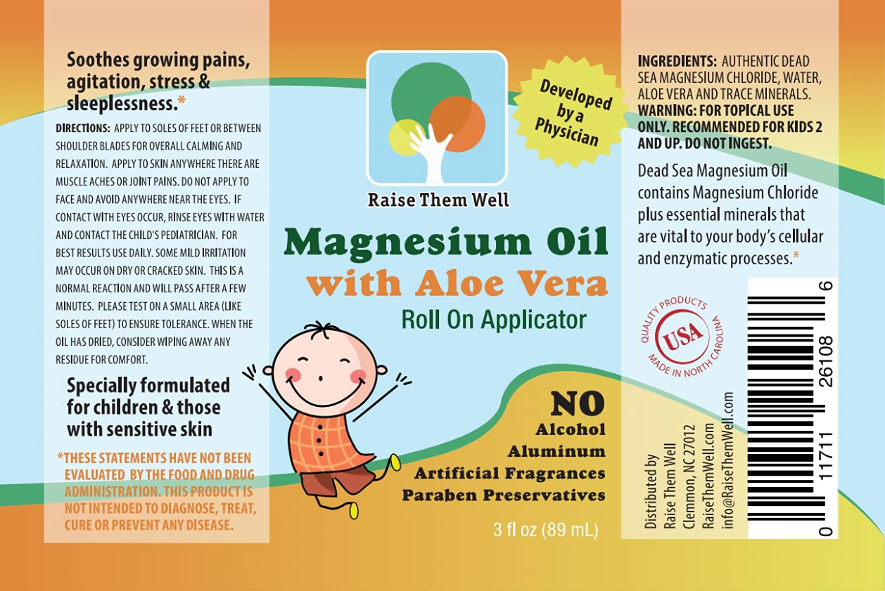 Magnesium Oil Roll-On for Kids with Aloe Vera – Fast-Absorbing