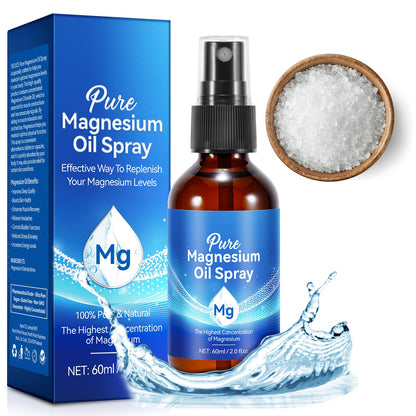 Magnesium Oil Spray for Feet – 100% Natural & Organic (2 oz, Glass Bottle)