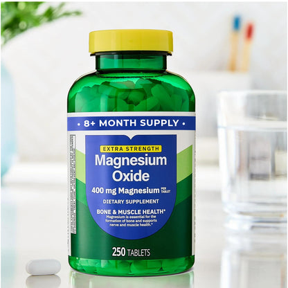 Magnesium Oxide 400mg – 250 Count | Bone, Muscle & Heart Health