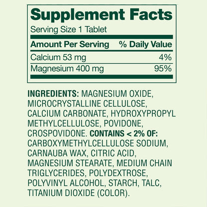 Magnesium Oxide 400mg – 250 Count | Bone, Muscle & Heart Health
