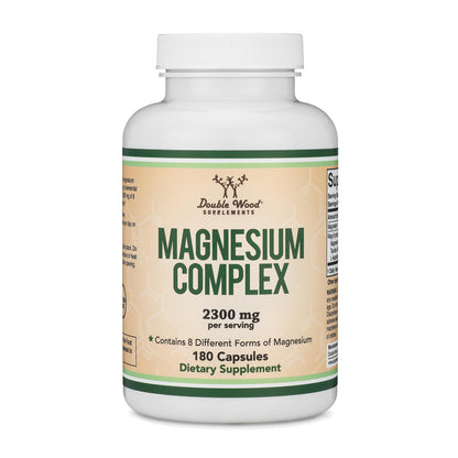 MAG-8 Magnesium Complex 180 Capsules – 426 mg Elemental Magnesium | 100% DV | Double Wood