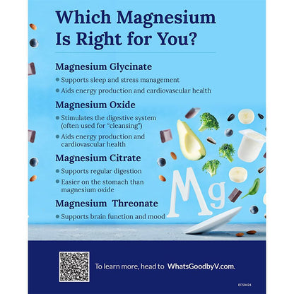The Vitamin Shoppe Magnesium Taurate 125MG — Energy, Muscle Relaxation & Cardiovascular Health | 180 Veggie Capsules