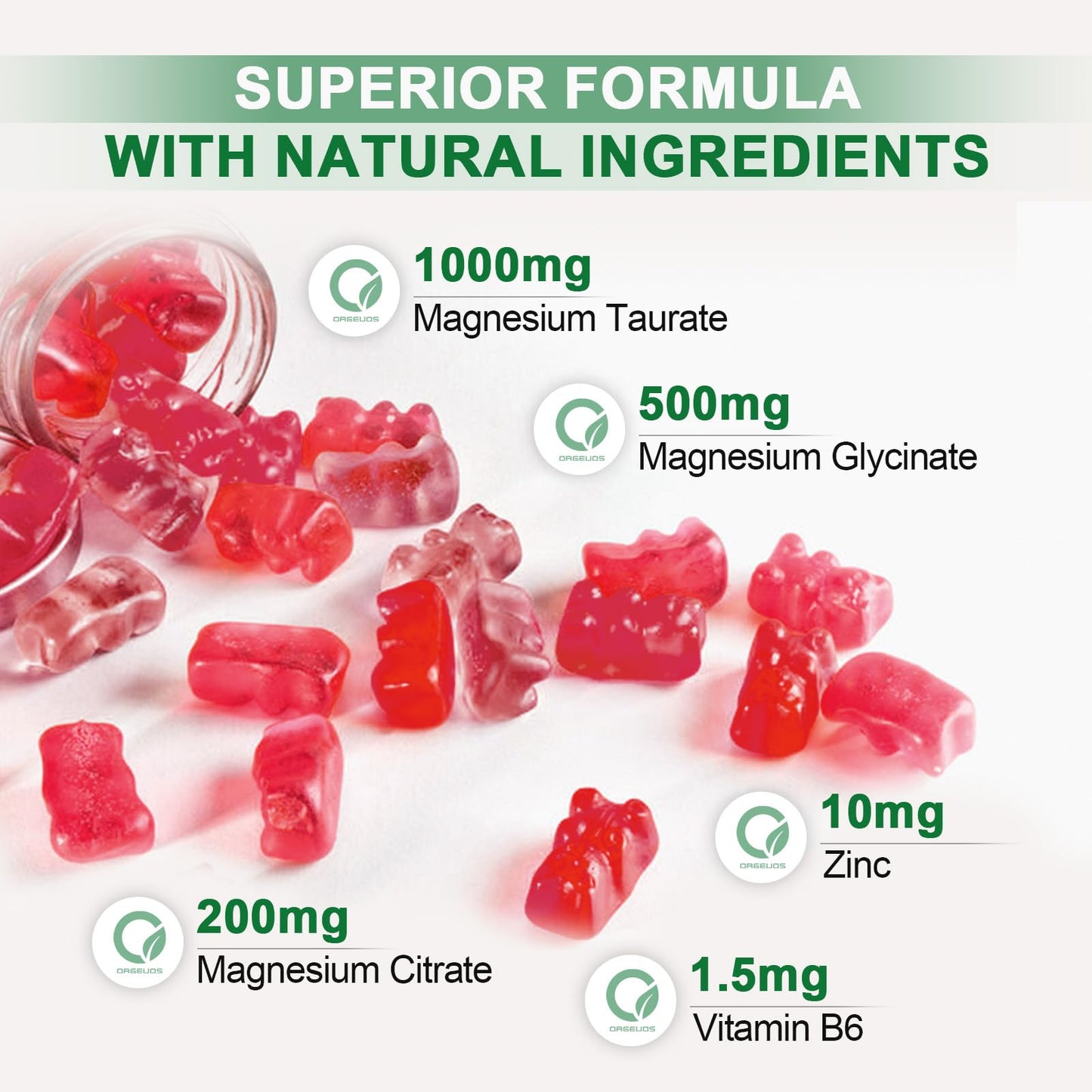 Magnesium Taurate Gummies – Three Forms for Heart Health, Muscle Function & Mood (Vegetarian, Non-GMO)