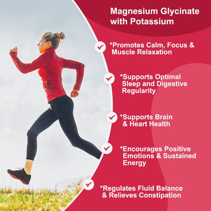 GONGOTA Magnesium Glycinate Gummies 400 mg + 100 mg Magnesium Compound with Vitamin D & B6 | Sugar-Free, 180 Gummies