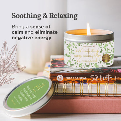Magnificent 101 Manifest Money Candle – 6 oz Soy Wax Tin | 30-Hour Burn | Abundance & Intention