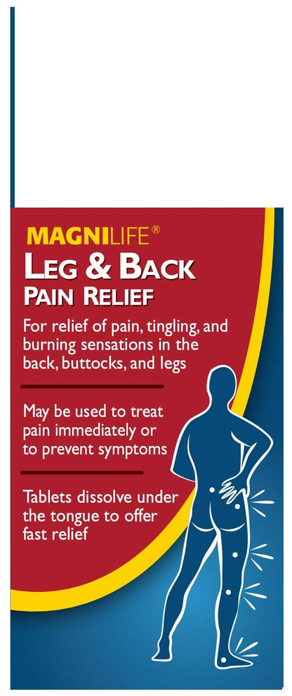 MagniLife Leg & Back Pain Relief — Fast-Acting, Natural Relief (125 Quick-Dissolve Tablets)