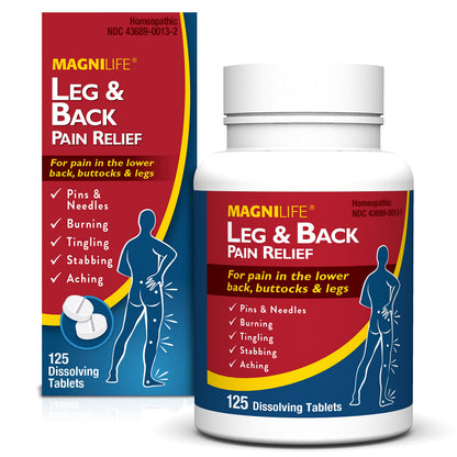 MagniLife Leg & Back Pain Relief — Fast-Acting, Natural Relief (125 Quick-Dissolve Tablets)
