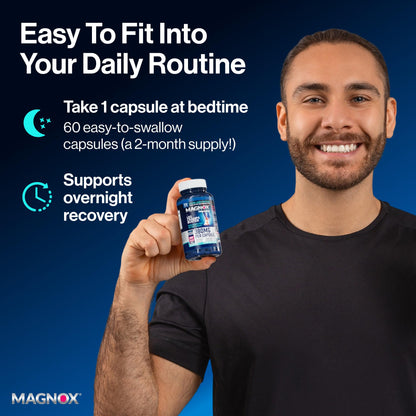 MAGNOX Leg Cramps Buster – 380mg Magnesium for Night-time Leg Cramps (60 Caps)
