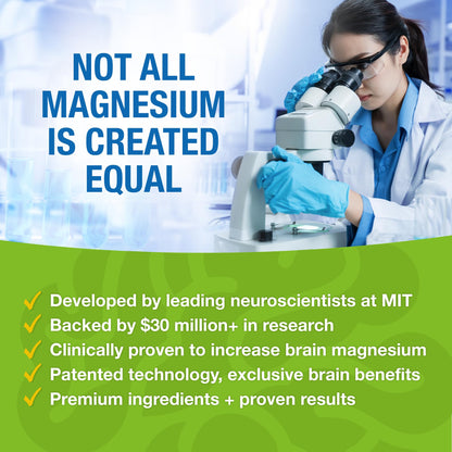 Magtein Magnesium L-Threonate Supplement – Memory, Focus & Sleep Support | 60 Veg Capsules