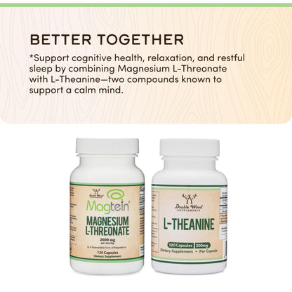 Magtein Magnesium L-Threonate – Sleep & Cognitive Support | 2,000 mg | 120 Capsules