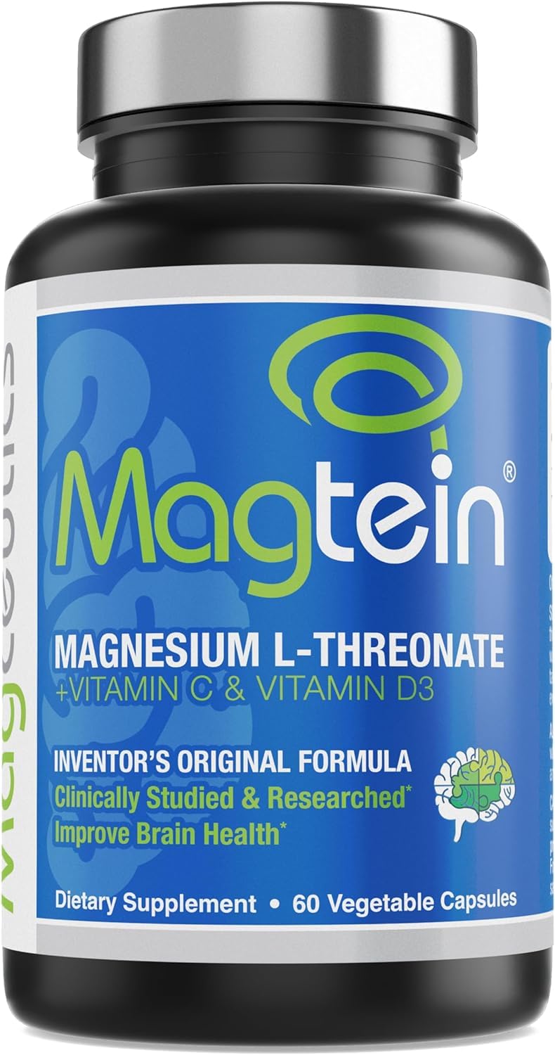 Magtein Magnesium L-Threonate Supplement – Memory, Focus & Sleep Support | 60 Veg Capsules