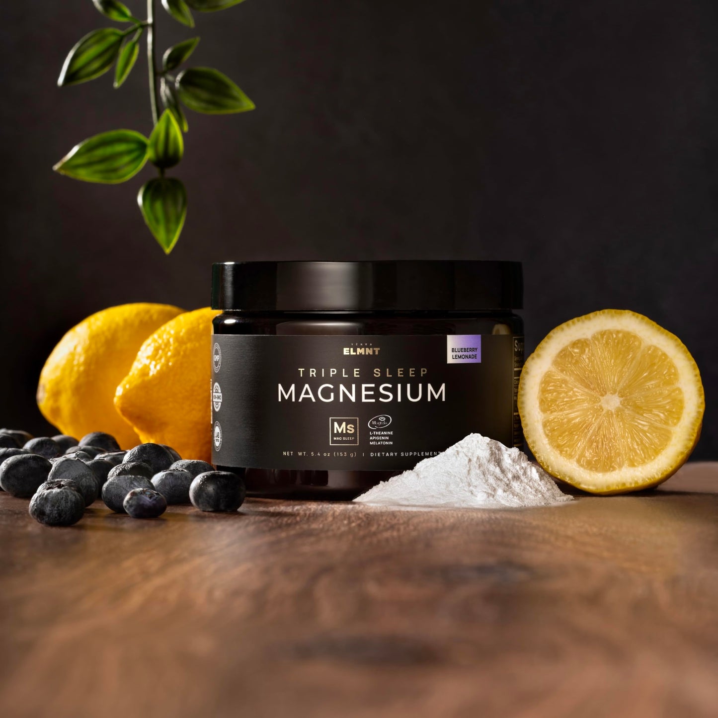 Triple Sleep Magnesium L-Threonate Powder – Magtein Sleep Aid with L-Theanine, Apigenin & Melatonin