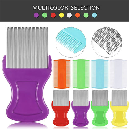 Maitys 8-Piece Flea Lice Comb Set — Double-Sided Grooming for Pets and Humans