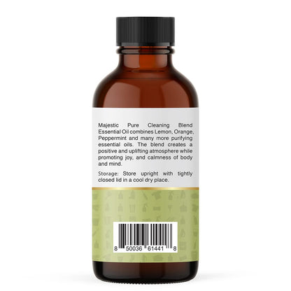 Majestic Pure Cleaning Essential Oil Blend | 100% Pure & Natural 1oz | Lemon, Orange, Peppermint & Citronella