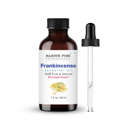 Majestic Pure Frankincense Essential Oil – 100% Pure, Glass Dropper, 1 oz