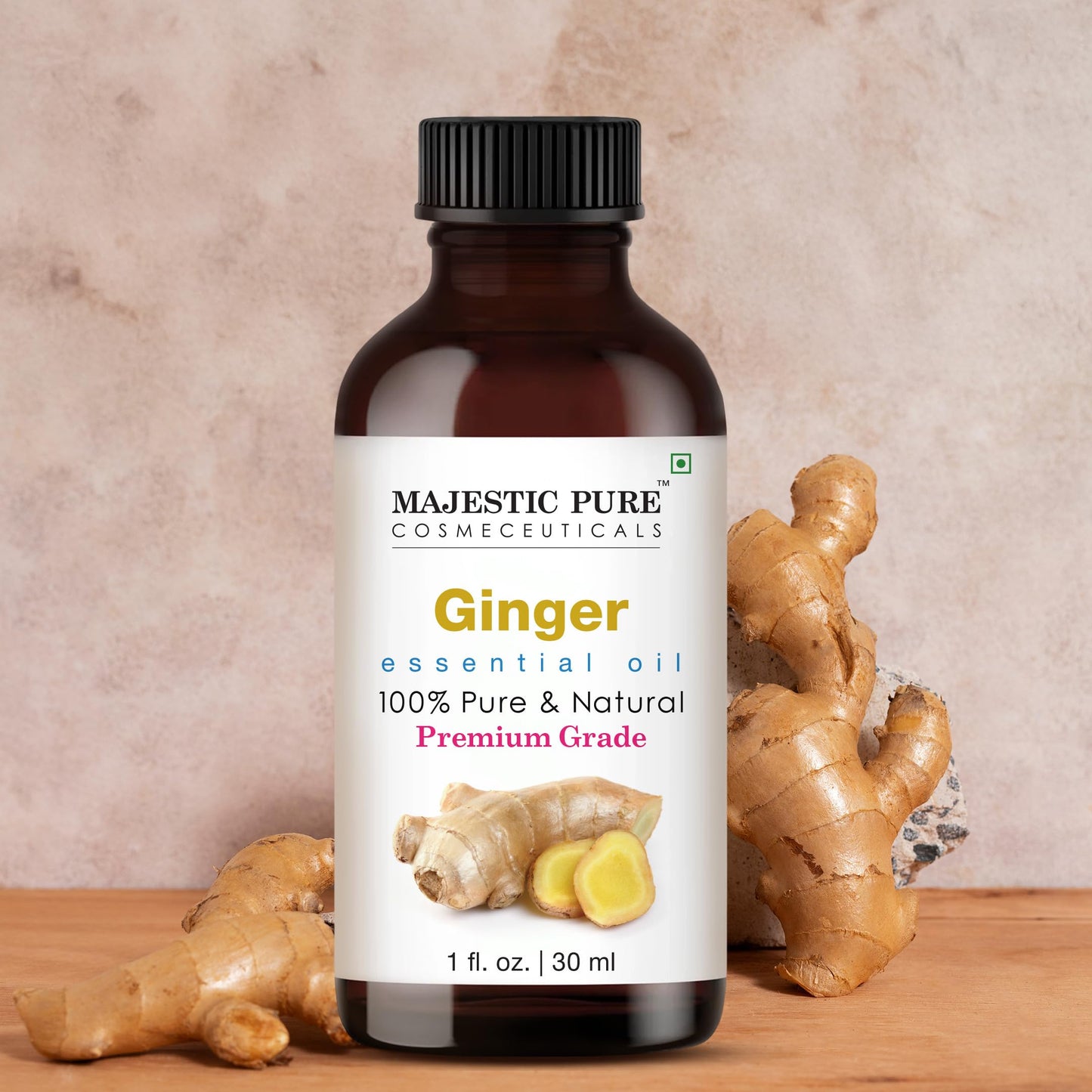 Majestic Pure Ginger Essential Oil - 1 Fl Oz | 100% Pure & Natural