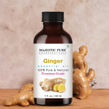 Majestic Pure Ginger Essential Oil - 1 Fl Oz | 100% Pure & Natural