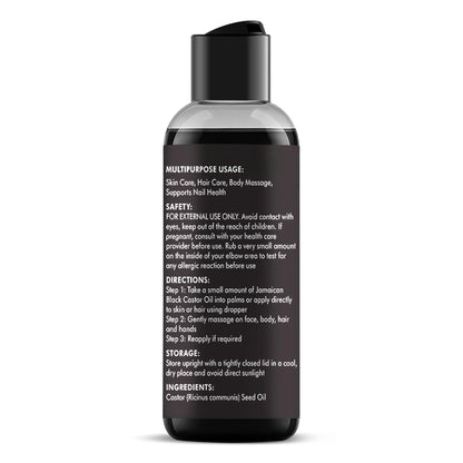 Majestic Pure Jamaican Black Castor Oil – 4 Fl Oz | 100% Pure, Cold-Pressed, Hexane Free