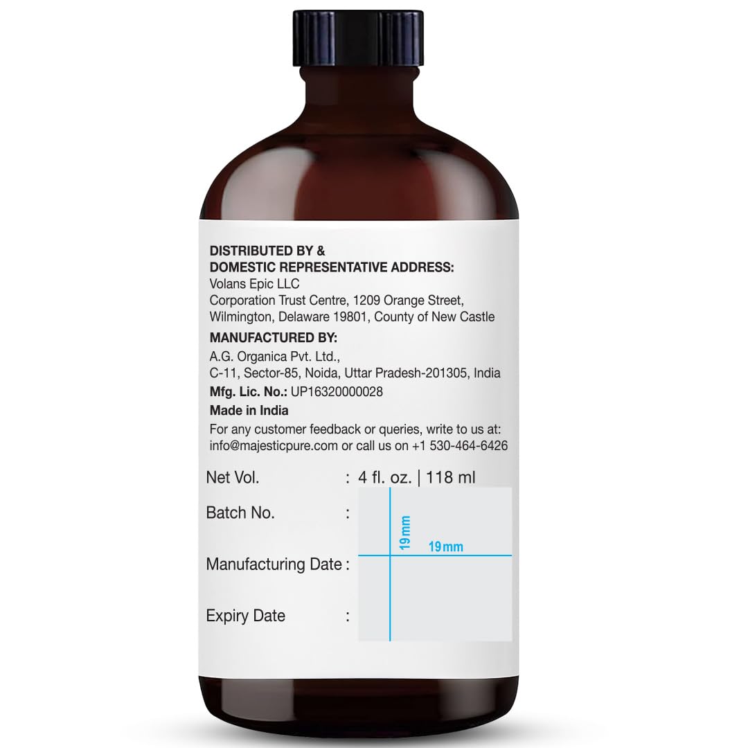 Majestic Pure Oregano Essential Oil 4oz - 100% Pure & Natural with Glass Dropper