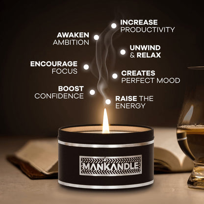 Majestic Zen Premium Scented Candles Gift Set for Men | 6-Pack Soy Wax Candles | Relaxing Masculine Scents