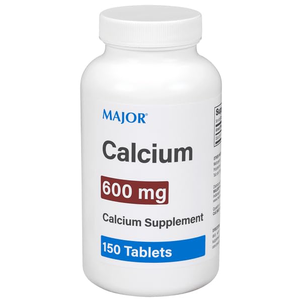 Major 600mg Calcium Tablets - Calcium Supplement (150 Count, 1 Pack)